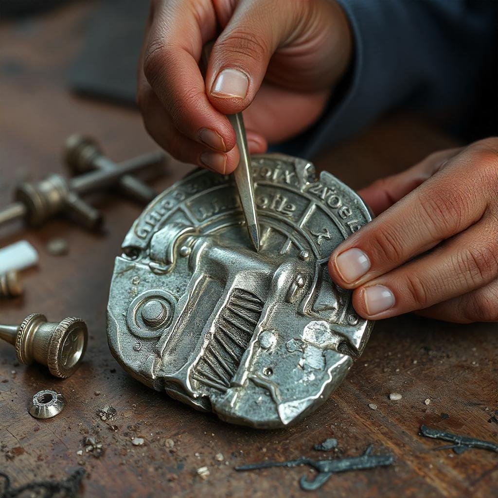Re-plating a silver artifact