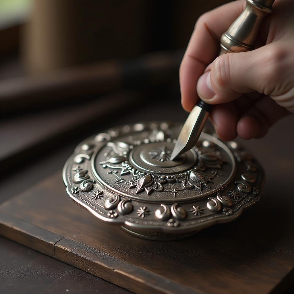 Re-polishing a silver artifact